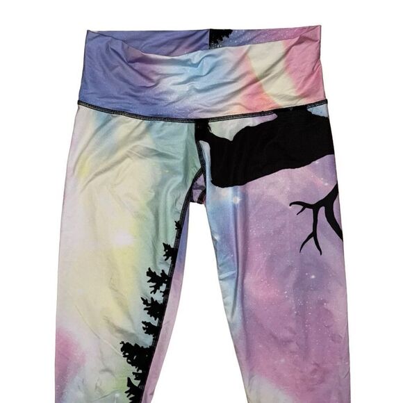 REVOLVE | Teeki | Northern Lights Rainbow Moose Yoga Leggings - Size Large - Picture 5 of 9